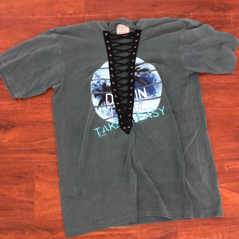 LF Furst of a Kind vintage lace up tee